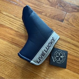 Black Clover Live Lucky putter cover, navy/gray NWT